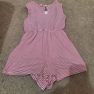 Red striped rompers size 7/8